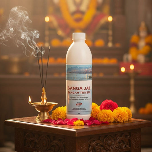Sangam Triveni Ganga Jal | 100% Pure & Untouched Holy Water from Prayagraj | Sacred Water from Ganga, Yamuna & Saraswati