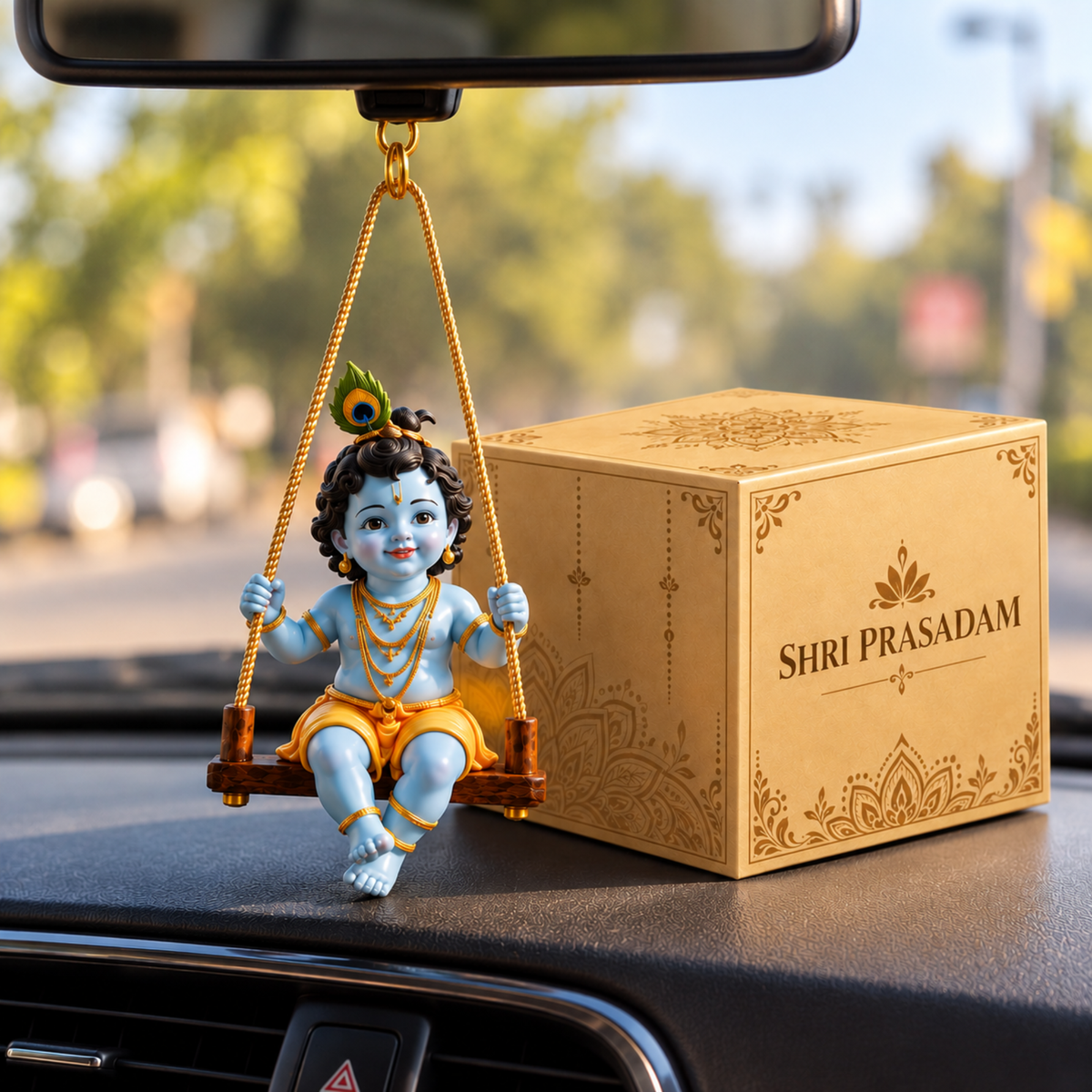 Little Krishna Jhula Car Hanging