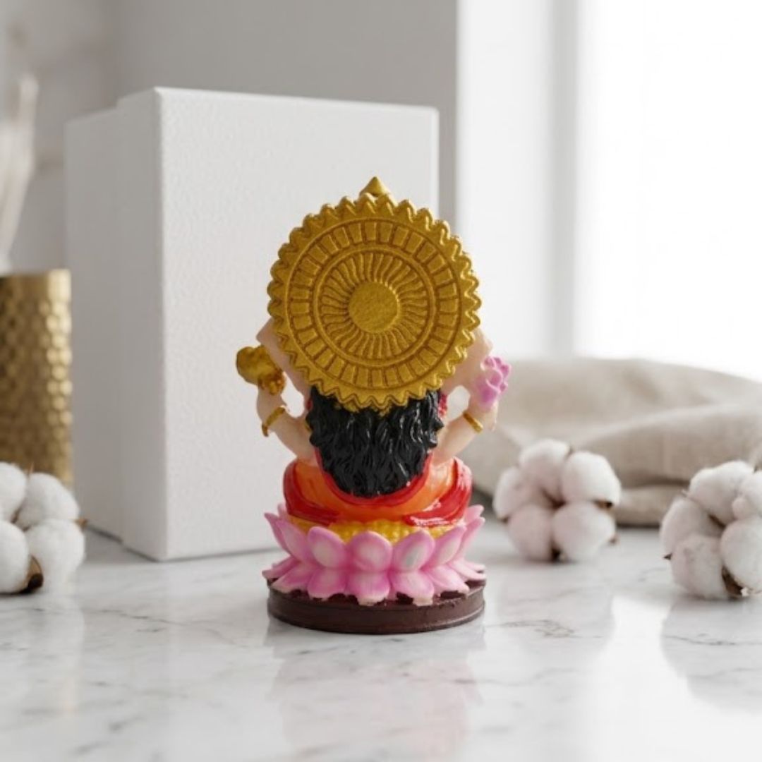 Shri Ganesh Idol on Lotus Base