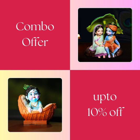 Radha Krishna & Makhan Chor Krishna Murti Set