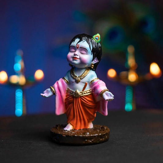 Bal Gopal Idol (Blue Color)--Shri Prasadam-DivineNDecor