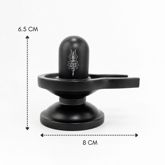 100% Pure Brass Shivling | Shiva Lingam Idol (Black)