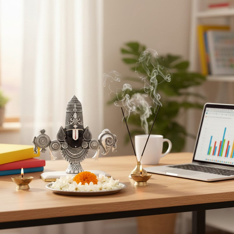 Balaji Silver Plated Plated Face Idol