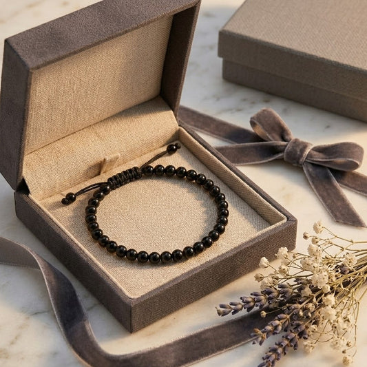 Black Obsidian Anklet