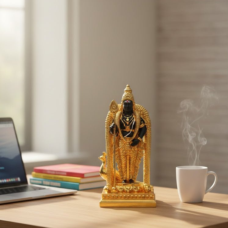 Murugan Swami Gold Plated Idol