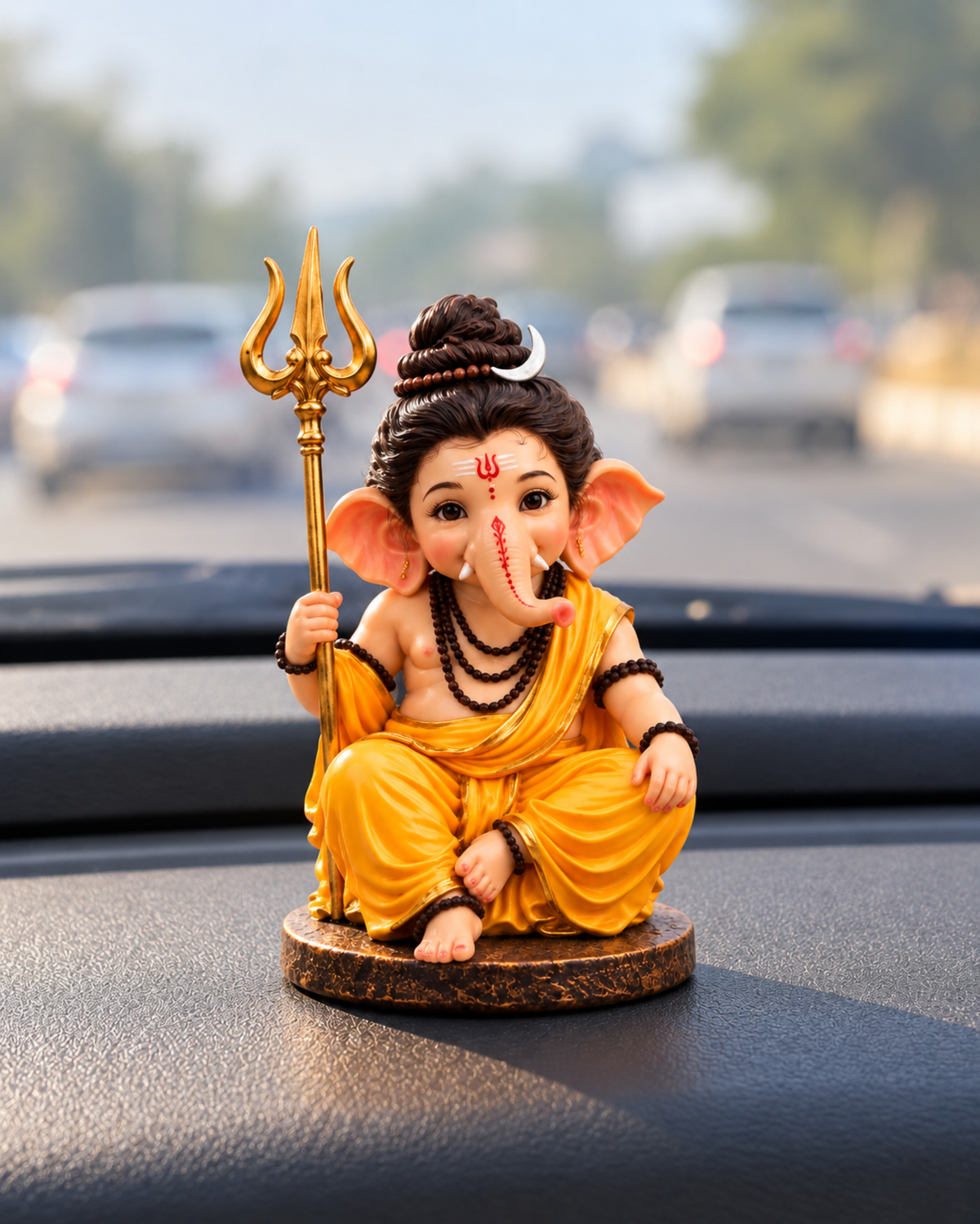 Bal Ganesh With Trishul Idol