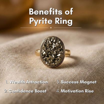 Natural Raw Pyrite Ring