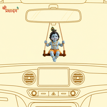 Little Krishna Jhula Car Hanging