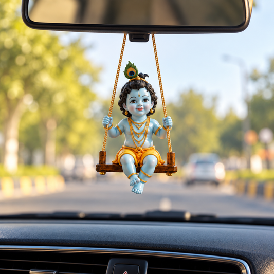 Little Krishna Jhula Car Hanging