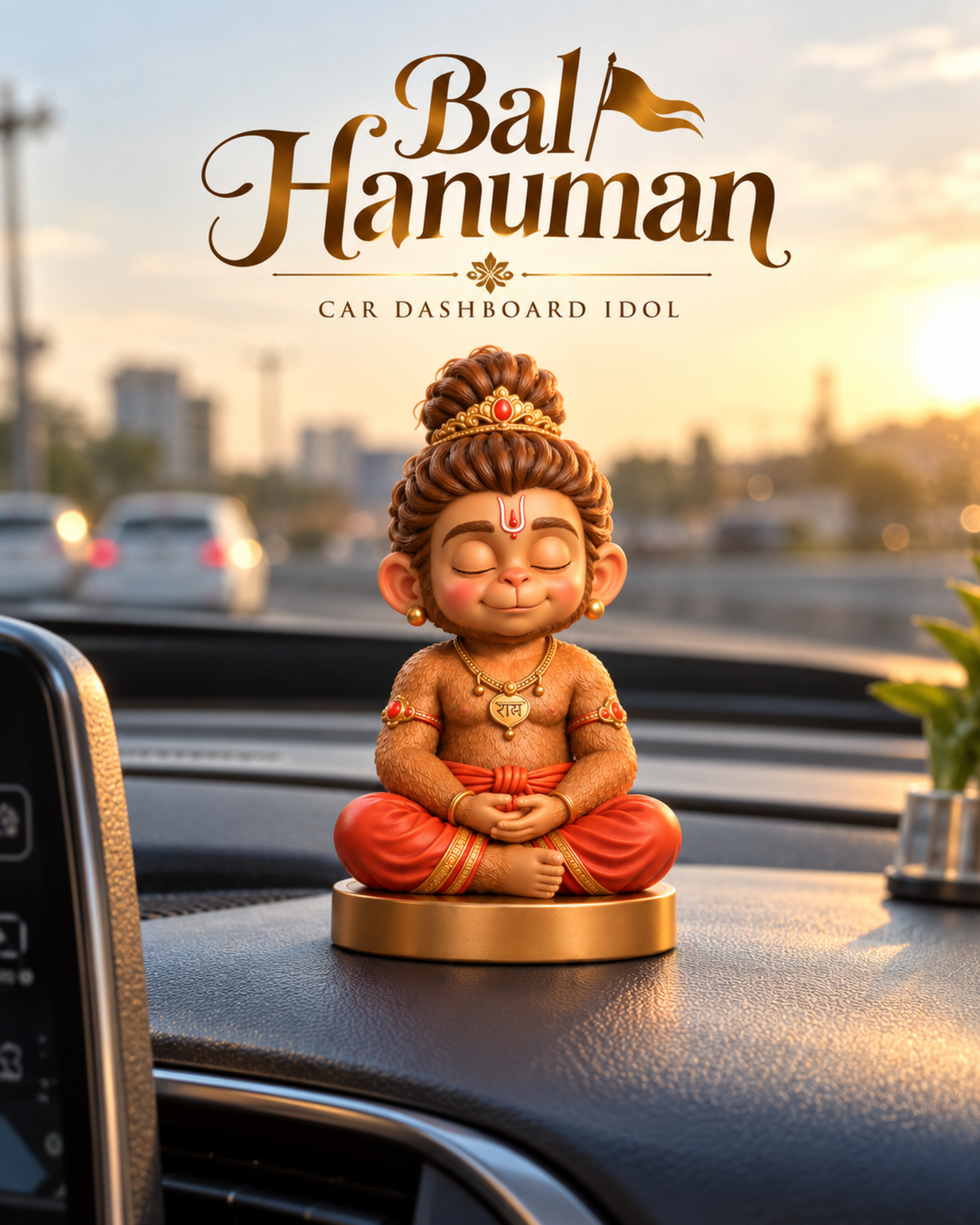 Meditating Bal Hanuman Idol
