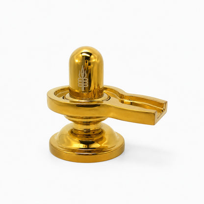 Premium Brass Shivling Idol (Golden)