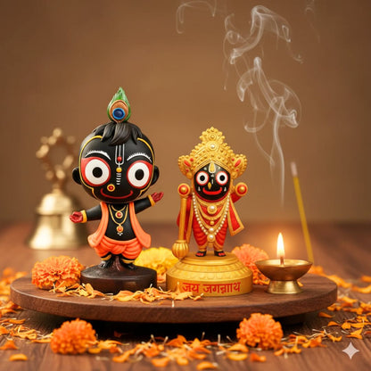 Lord Jagannath Divine & Dancing Murti Set