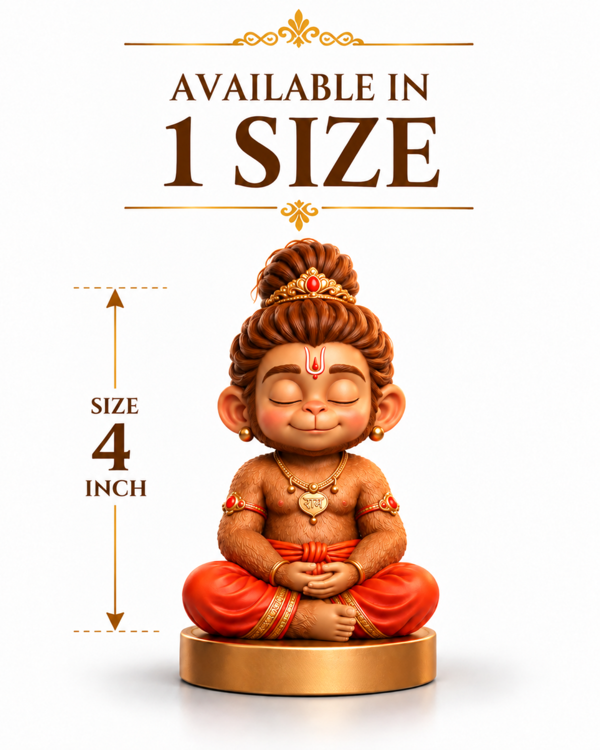 Meditating Bal Hanuman Idol