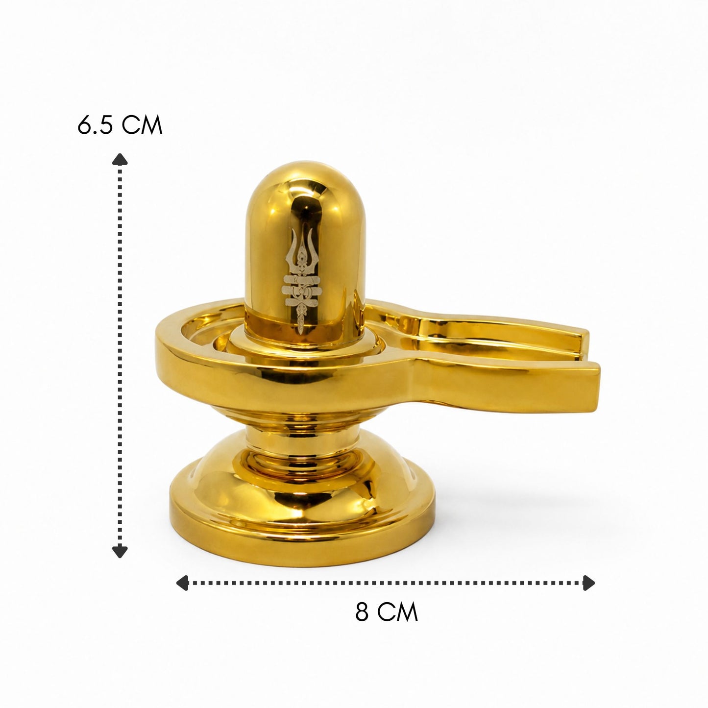 Premium Brass Shivling Idol (Golden)