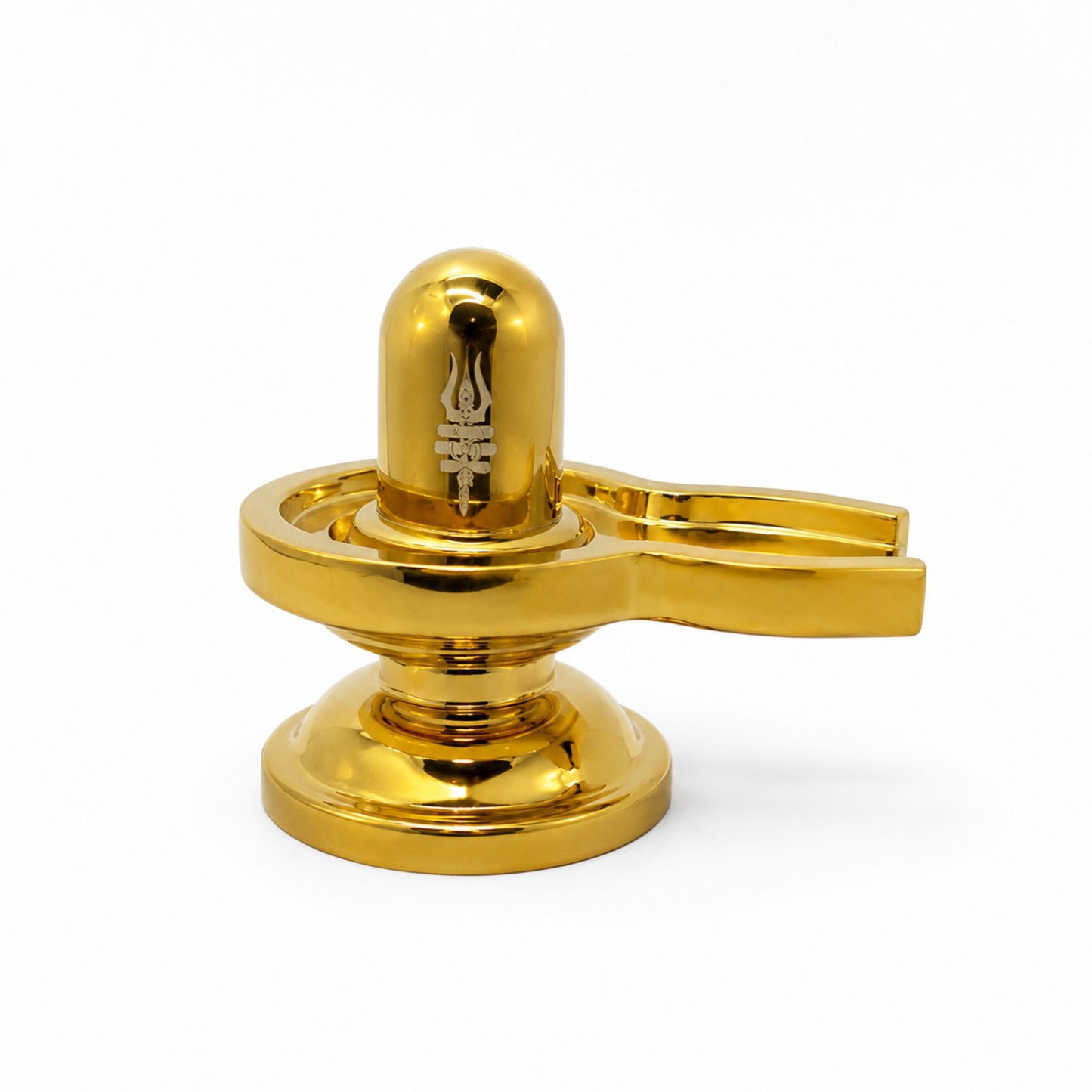 Premium Brass Shivling Idol (Golden)
