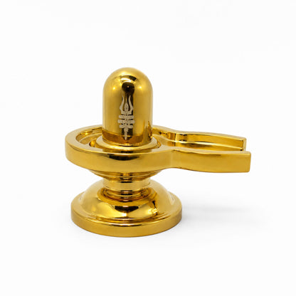 Premium Brass Shivling Idol (Golden)