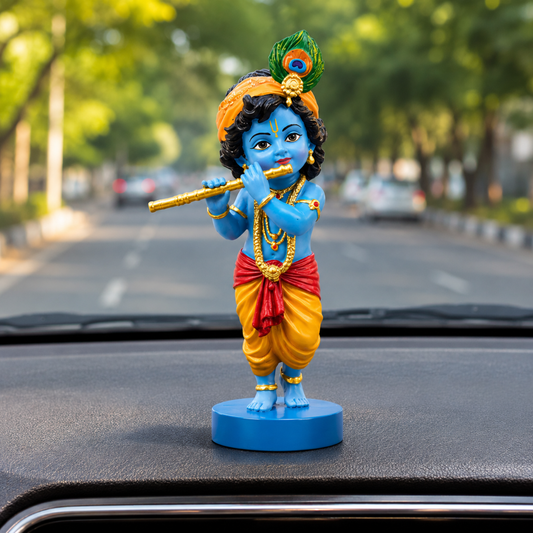 Bal Krishna Playing Flute Idol