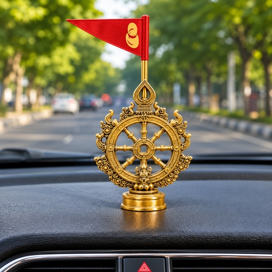Jagannath Neela Chakra With Flag (Brass)