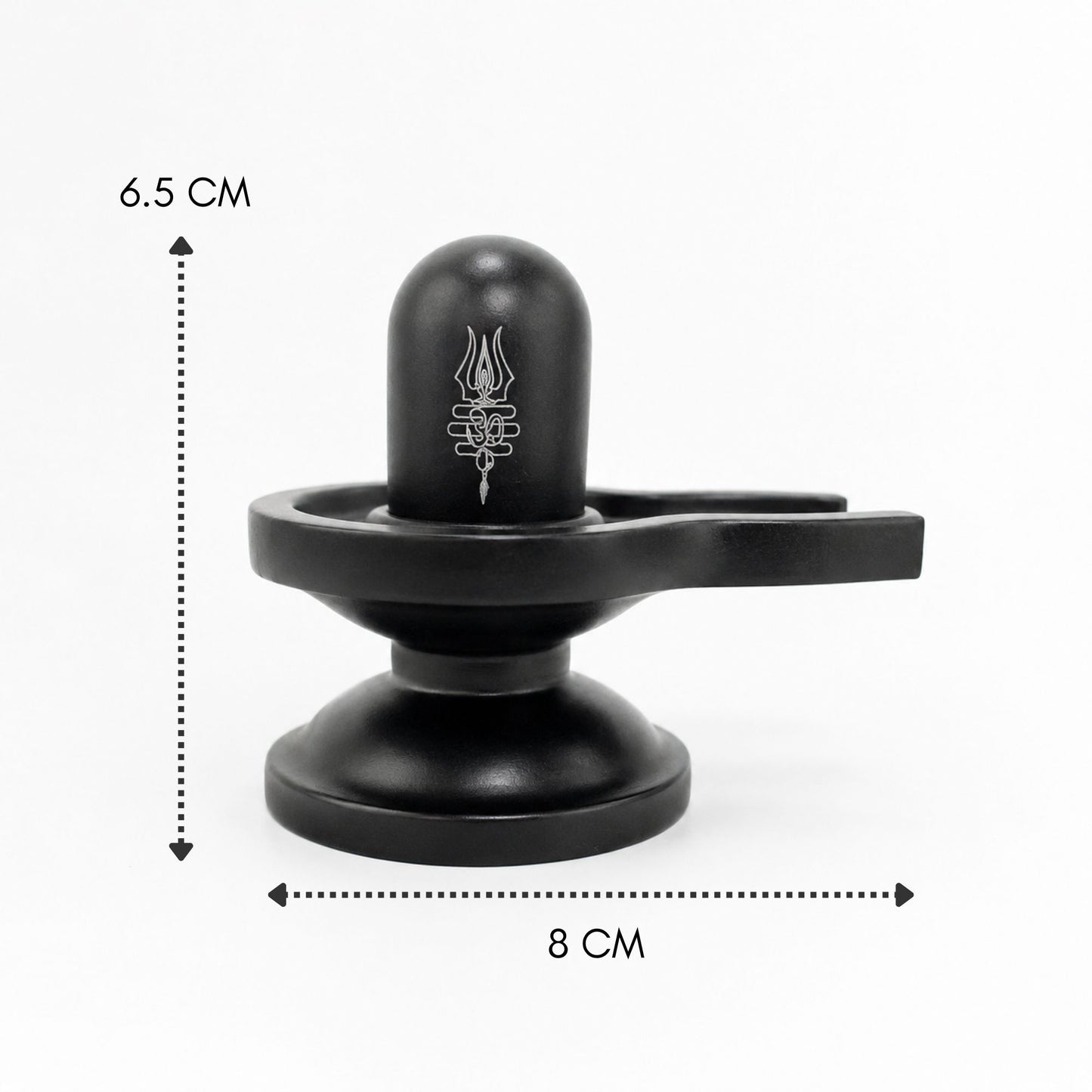 Premium Brass Shivling Idol (Black)