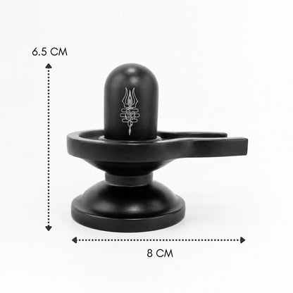 Premium Brass Shivling Idol (Black)