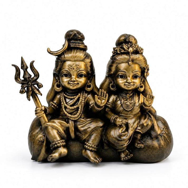 Cute Shiv Parvati Idol