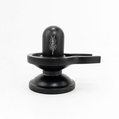 Premium Brass Shivling Idol (Black)