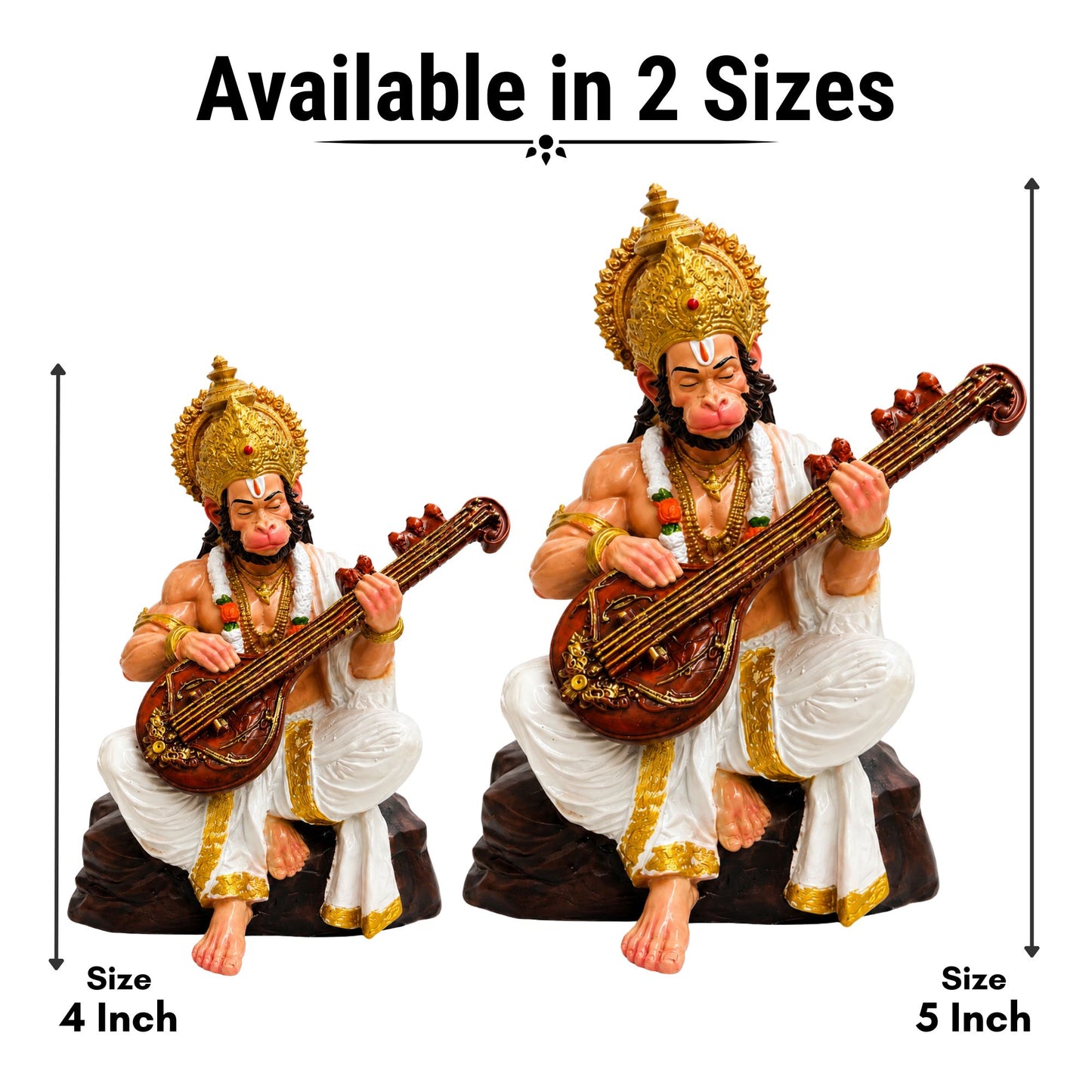 Lord Hanuman Playing Veena Murti