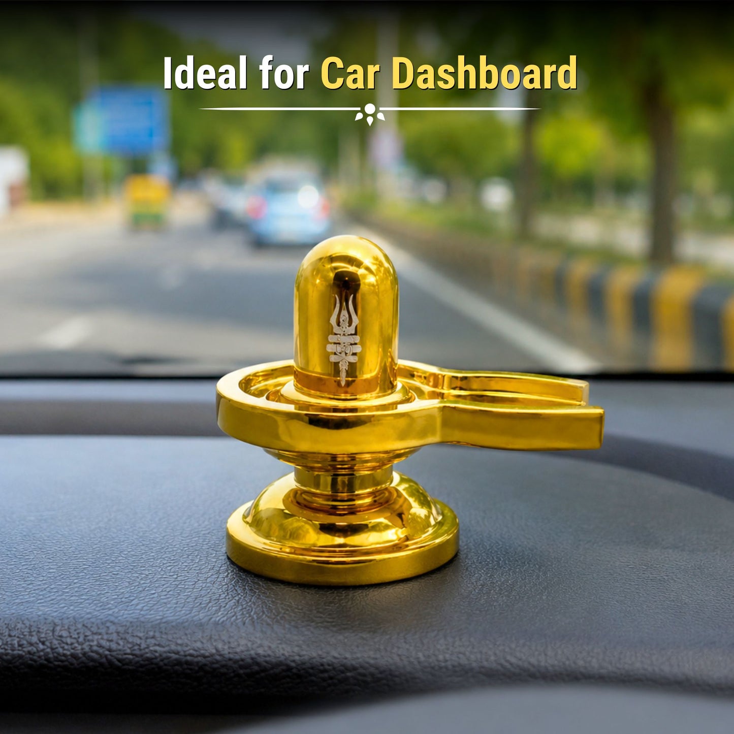 Premium Brass Shivling Idol (Golden)
