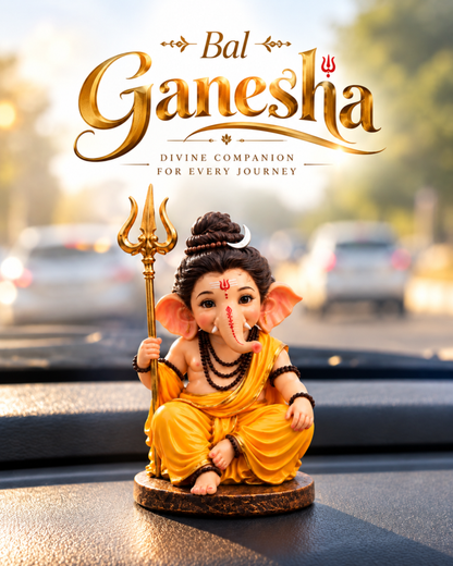 Bal Ganesh With Trishul Idol