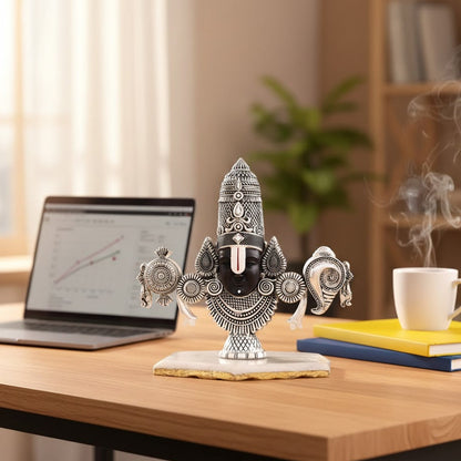 Balaji Silver Plated Plated Face Idol