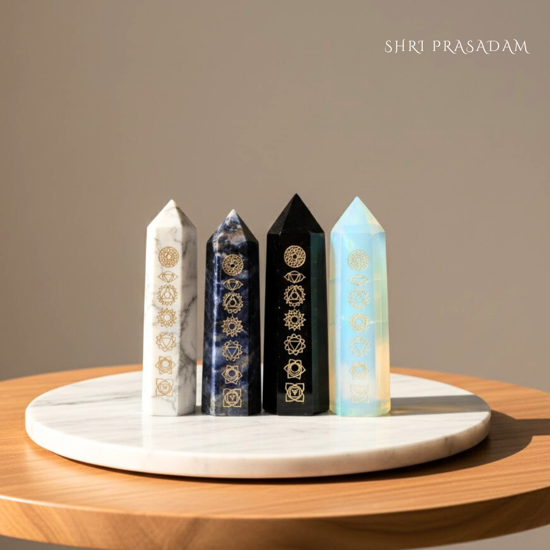 Chakra Engraved Tower Wand
