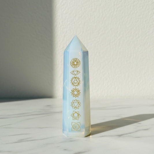 Chakra Engraved Tower Wand