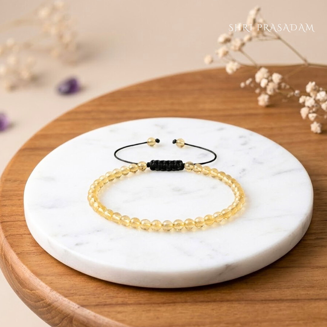 Citrine Adjustable Anklet