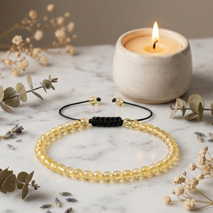 Citrine Adjustable Anklet