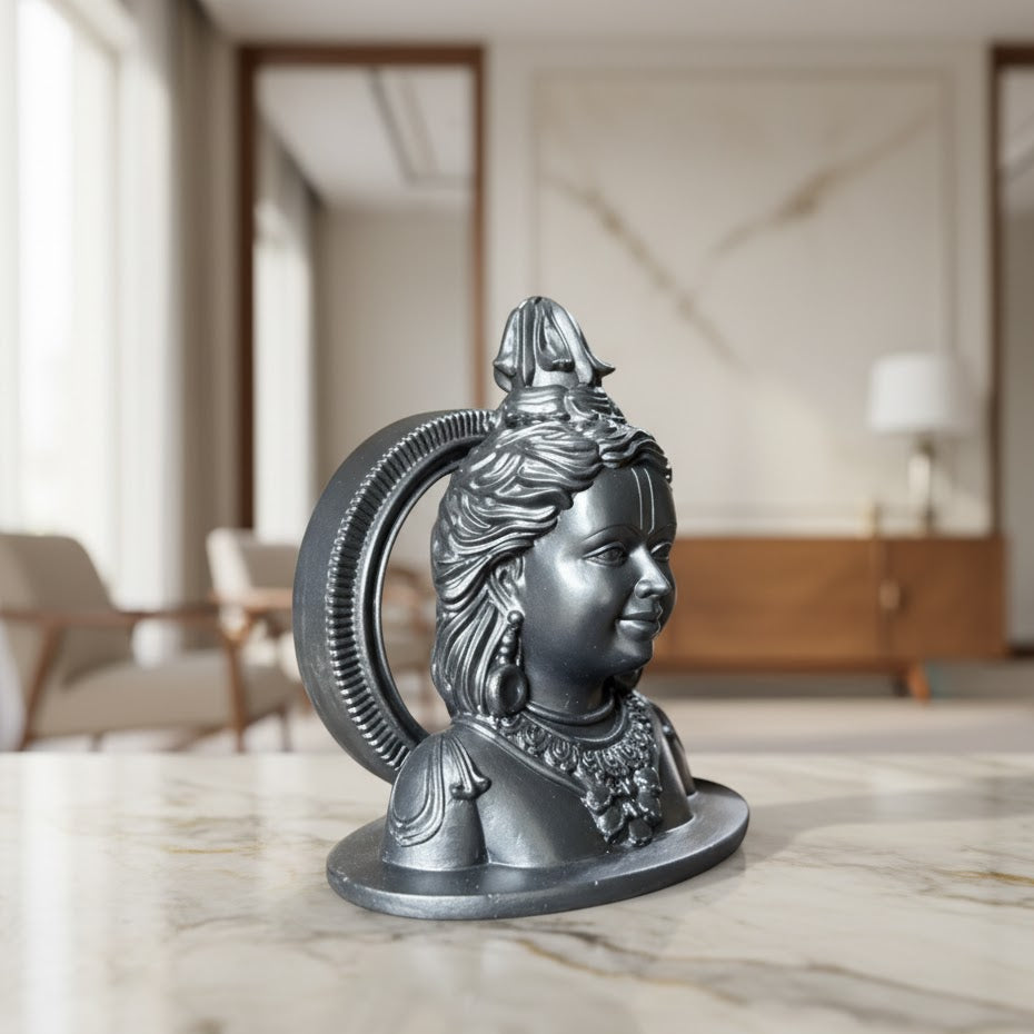 Divine Ram Face Murti (Black)