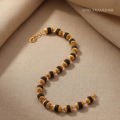 Gold Cap Karungali Bracelet