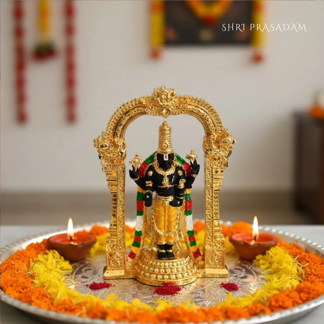 Gold Plated Shri Balaji Idol