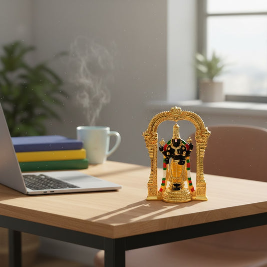 Gold Plated Shri Balaji Idol