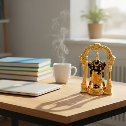 Gold Plated Shri Balaji Idol