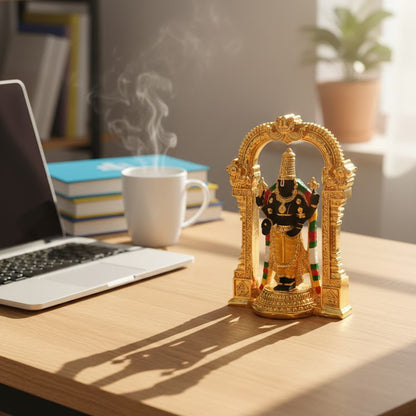 Gold Plated Shri Balaji Idol