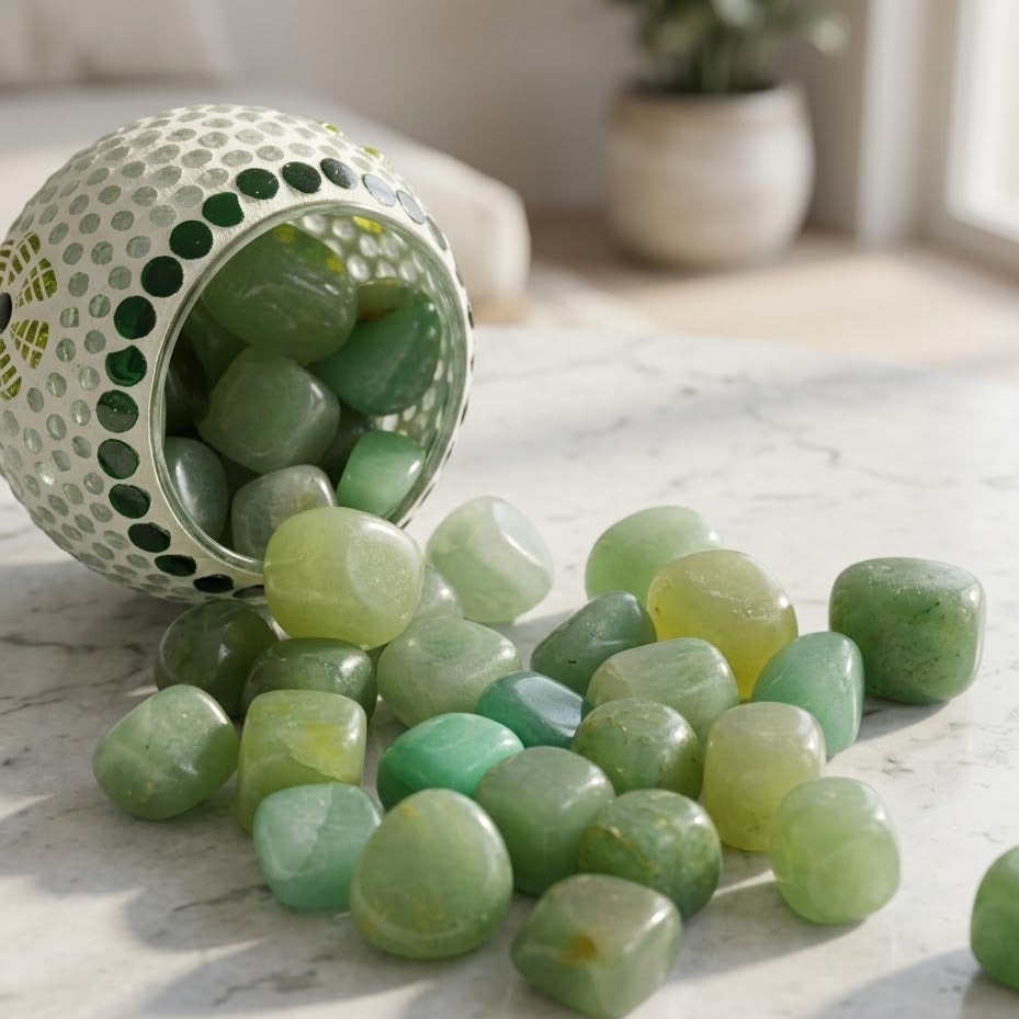 Green Aventurine Tumbled Stone (1KG)