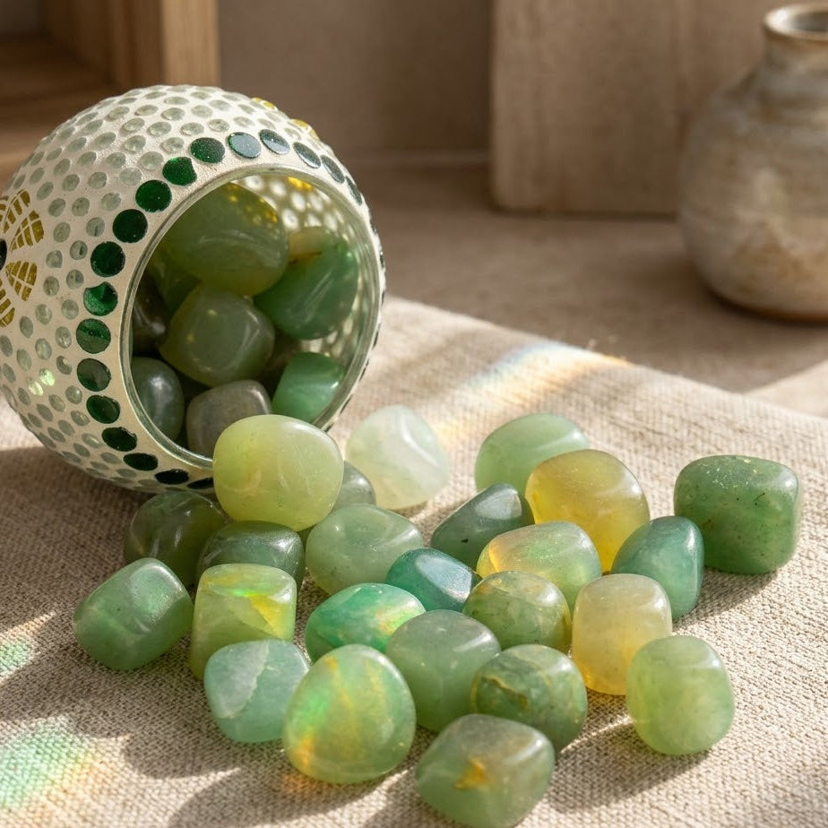 Green Aventurine Tumbled Stone (1KG)