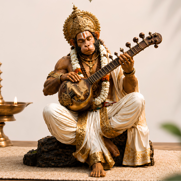 Lord Hanuman Playing Veena Murti