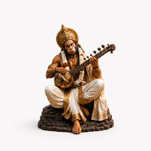 Lord Hanuman Playing Veena Murti