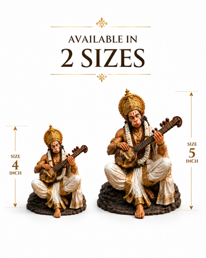 Lord Hanuman Playing Veena Murti
