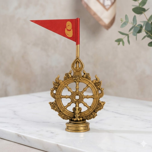 Jagannath Neela Chakra With Flag (Brass)
