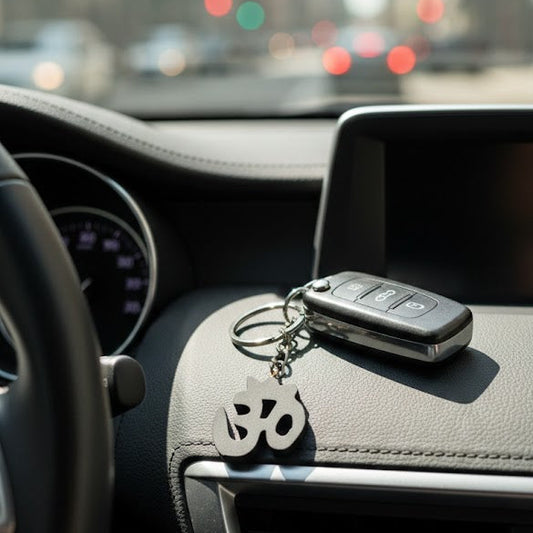 KARUNGALI WOOD OM KEYCHAIN