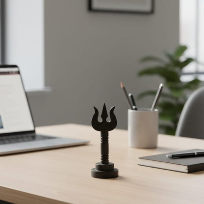 KARUNGALI WOOD TRISHUL WITH STAND