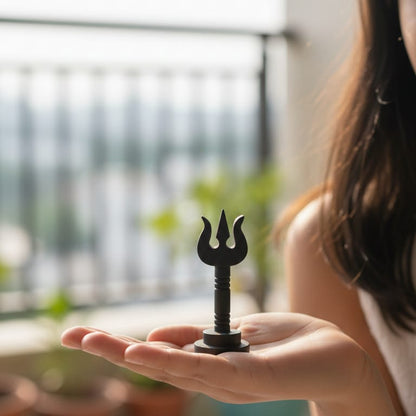 KARUNGALI WOOD TRISHUL WITH STAND