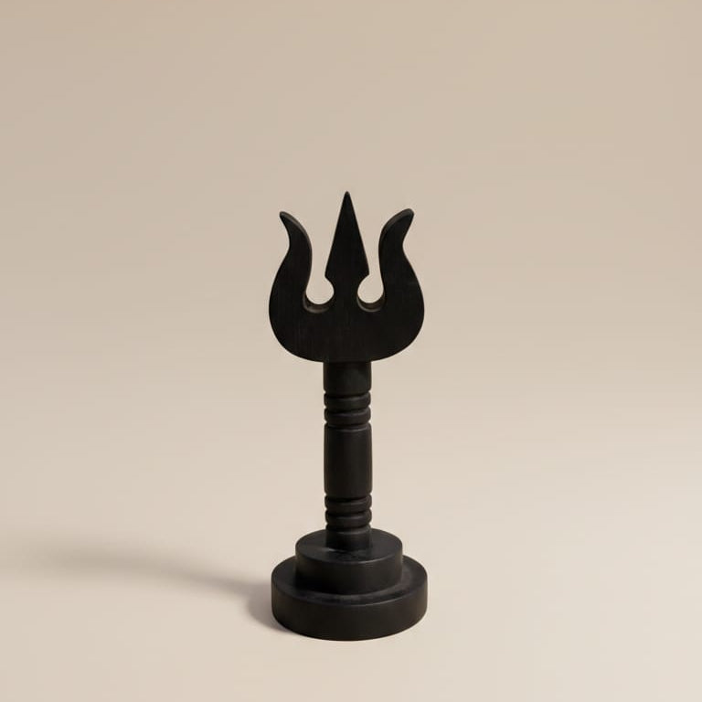 KARUNGALI WOOD TRISHUL WITH STAND